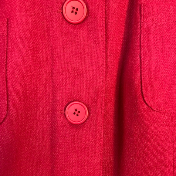 Bridgewater Classics Cranberry Red 100% Wool Bomber Jacket Coat Lightweight - Picture 8 of 15